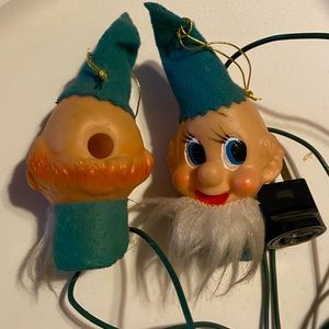 RARE antique/vintage elf light covers SET OF 10or single ornaments from the ‘50s